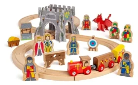Bigjigs RAIL Drevená vláčikodráha Stredovek