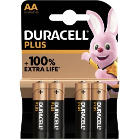 Duracell Plus-AA K4 tužková batéria typu AA alkalicko-mangánová 1.5 V 4 ks; Plus-AA K4