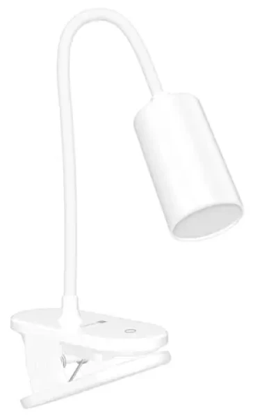Connect IT CLIP 2 biela / Stolná LED lampička s klipom / 4W / 210 lm / Aku 1200 mAh (CLI-7060-WH)