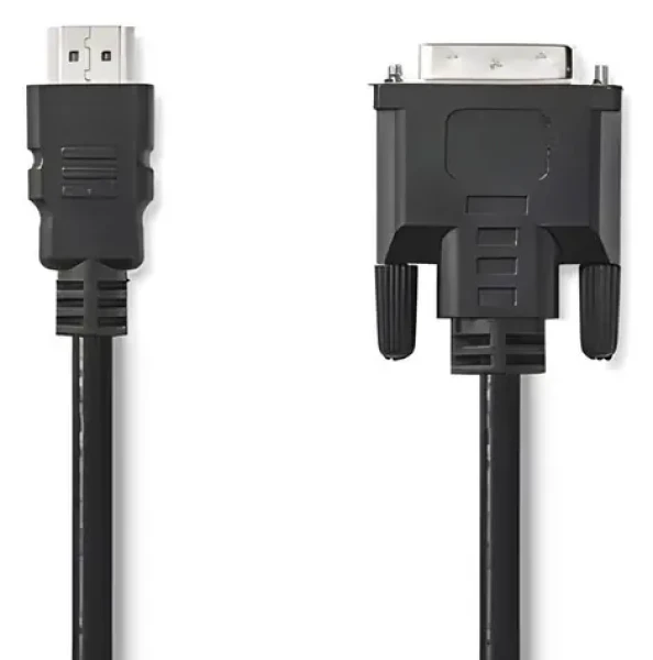 Nedis čierna / Kábel HDMI - DVI-D 24+1 / 3 m / 1080p / Poniklované konektory (CCGP34800BK30)