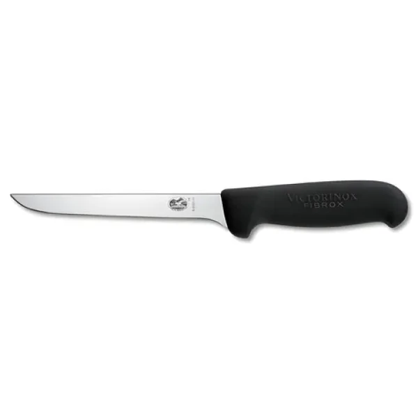 VICTORINOX Fibrox čierna / Vykosťovací nôž / 12 cm / extra úzky / hladké ostrie (5.6403.12)