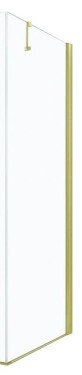 MEXEN - Bočná stena pre-Roma, Lima 100x190 cm 6mm zlatá, transparent 850-100-000-50-00