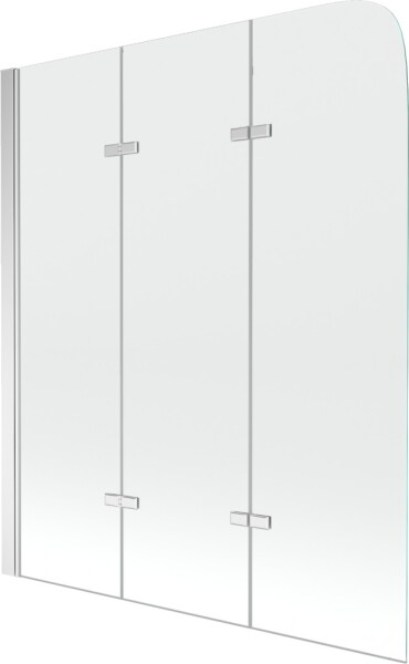 MEXEN - Felix vaňová zástena trojkrídlová 120x140, transparent, chróm 890-120-003-01-00