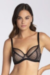 Dámska podprsenka NANCY 01 Black with beige - Gatta 75D černá s tělovou