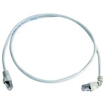 Telegärtner 100008010 RJ45 sieťové káble, prepojovacie káble CAT 6A S/FTP 0.5 m sivá samozhášavý, s priechodkou chrániacou proti zlomeniu 1 ks; 100008010