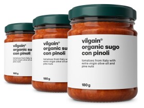 Vilgain Paradajkové sugo BIO – 3× s píniovými orieškami 180 g