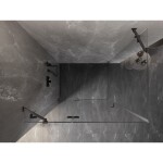 MEXEN/S - Lunar sprchový kút dvere krídlové ľavá 85 x 80, transparent, grafit kartáčovaná 834-085-080-66-00-L