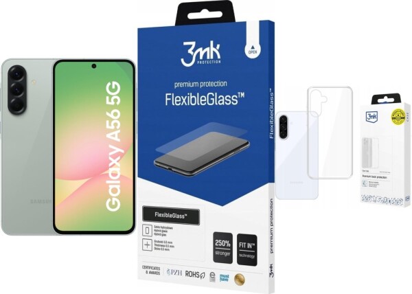Samsung Galaxy A56 5G 8/256GB Zielony (SM-A566BZGCEUE) + FlexibleGlass + Etui Clear Case