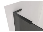 CERANO - Sprchová zástena Walk-in Onyx L-ľavá vzpera - 8 mm - čierna matná, grafitové sklo - 70x200 CER-8050BD753