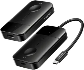 Vention ADOBB čierna / Bezdrôtový HDMI transmiter / 4K 30Hz / USB-C / Kábel 1 m (ADOBB)