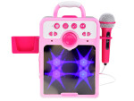 Mamido Hudobný ružový Boombox pre deti s mikrofónom