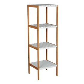 MSV REGIA bambusový regál - 4 police biely / MDF / 85 cm (8422914500131)