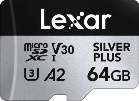 Lexar Professional SILVER PLUS microSDXC 64GB / čítanie: 205MBps / zápis: 150MBps / UHS-I (LMSSIPL064G-BNANG)