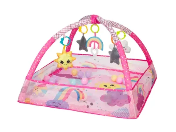 KikkaBoo Hracia deka s hrazdou a loptičkami Pink Sky / 78 × 75 × 50 cm (31201010406KB)