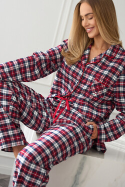 DÁMSKE PYŽAMO BEZ ZIPSU 2475 L&L Červená L