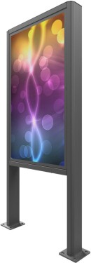 Edbak Stojak na monitor EDBAK POK101 55" - Čierny, max 80kg, do zastosowań vonkajších