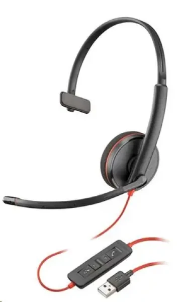 Poly 80S01AA Blackwire 3210 čierna / Náhlavná súprava / mikrofón / jedno slúchadlo / USB-A (80S01AA)