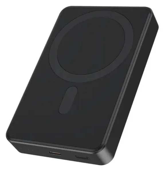 Gembird PB10-WPC15M-01 čierna / Powerbanka / 10000 mAh / bezdrôtové nabíjanie / magnetické uchytenie / 20 W (PB10-WPC15M-01)