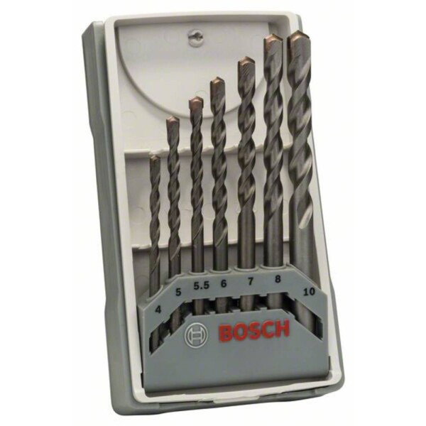 Bosch Accessories CYL-3 2607017083 tvrdý kov sada vrtákov do betónu 7-dielna 4 mm, 5 mm, 5.5 mm, 6 mm, 7 mm, 8 mm, 10 mm valcová stopka 1 sada; 2607017083