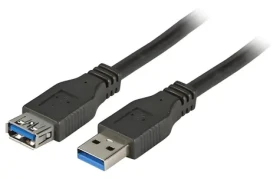 EFB / Predlžovací kábel USB-A / USB 3.2 Gen 1 (5 Gbit/s) / 3 m / čierny (K5237.3)