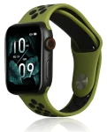 Beline Sport Silicone zeleno-čierny / Športový pásik pre Apple Watch / 38/40/41 mm