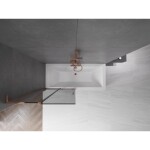 MEXEN/S - Velar L dvojkrídlová posuvná vaňová zástena 95 x 150, grafit, ružové zlato 896-095-003-41-60