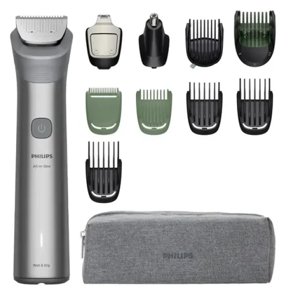 Philips MG5941/15 Multigroom series 5000 šedá / Zastrihávač / 11v1 / Vodeodolný / 120 min prevádzky / puzdro (MG5941/15)