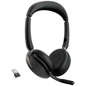Jabra Evolve2 65 Flex Link380a UC Počítače slúchadlá do uší Bluetooth stereo čierna Potlačenie hluku Headset, Vypnutie zvuku mikrofónu, regulácia hlasitosti,; 26699-989-999