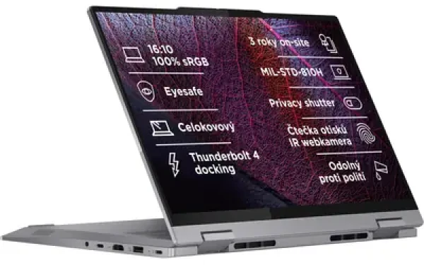 Lenovo ThinkBook 14 2v1 G5 IAU sivá / 14" WUXGA / Intel Core Ultra7 255U 2.0GHz / 32GB / 1TB SSD / Intel / W11P (21SQ0015CK)