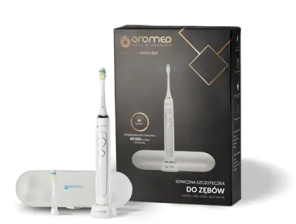 Oromed Oro- Sonic Next biela / Elektrická zubná kefka / sonická / 4 režimy / IPX7 / výdrž 15 dní (Oro-Sonic Next White)