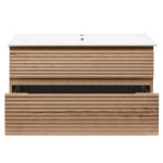 Kúpeľňová skrinka 2 zásuvková s umývadlom Naturel Savona 98x53x44, 8 cm dub Halifax mat SAVONA2100DH SAVONA2100DH