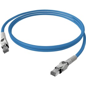Easylan CP1OBMSMS0020 RJ45 sieťové káble, prepojovacie káble CAT 6A S/FTP 2.00 m modrá dvojžilový tienený, bez halogénov, samozhášavý 1 ks; CP1OBMSMS0020