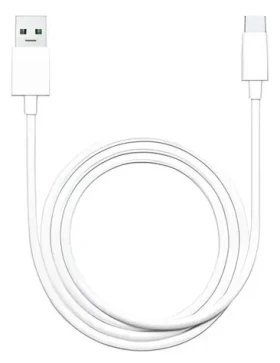 Realme DL129 biela / Dátový kábel / USB-A / USB-C / 65W / VOOC / 1 m (57983104105)