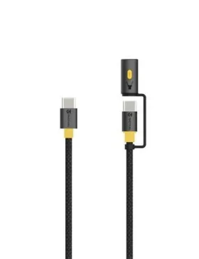 Tactical Stinger Cable USB-C/USB-C 1,5m Black / výkon až 60W / 1W svietidlo (8596311276927)