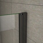 H K - Sprchové dvere jednokrídlové BLACK SAFIR D1 90, 88,7-91,7x 200 cm SE-BLACKSAFIRD190SET