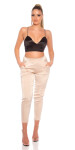 Trendy shimmery cloth pants caramel L/XL