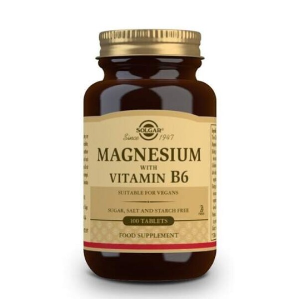 SOLGAR Horčík s vitamínom B6 100 tabliet