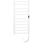 CERANO - Elektrický sušiak uterákov Luca, s displejom - 187 W - biela lesklá - 1160x550 mm LIV-W-EG-11-55