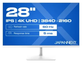 28" Japannext JN-IPS280UHD60F-PW biela / Monitor / IPS / 3840x2160 / 60Hz / HDMI + DP / FreeSync (JN-IPS280UHD60F-P-W)