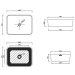 INVENA - Umývadlo na dosku 47,5 cm NYKS čierna CE-11-005-C