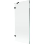 MEXEN/S - Lunar vaňová zástena FIX 80 x 150, transparent, grafit kartáčovaná 897-080-000-66-00