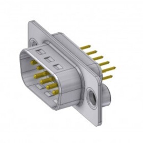 Deltron Connectors DTS09 PY/2 M85UN D-SUB zástrčka 180 ° Pólov: 9 spájkovaný konektor, piny 1 ks; DTS09 PY/2 M85UN