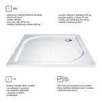 LaVilla sprchová vanička AIDA štvorec 900 x 900 x 30 biela BEZ nožičiek LA2212090090