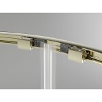 MEXEN - Exo štvrťkruhový posuvný sprchovací kút 80 x 80, transparent, zlato 8132-080-080-50-00