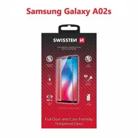 SWISSTEN FULL GLUE COLOR FRAME CASE FRIENDLY sklo pre SAMSUNG GALAXY A02s čierna (54501787)