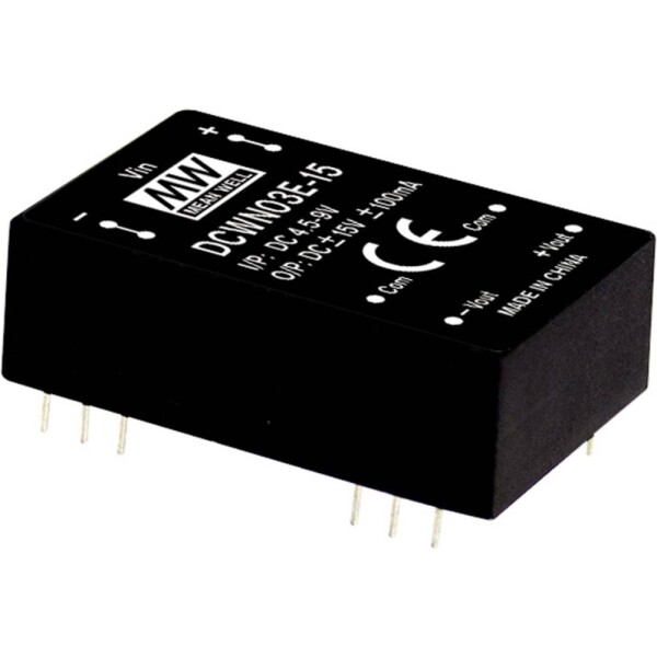 MEAN WELL DCWN03C-12 DC / DC menič napätia, modul 125 mA 3 W Počet výstupov: 2 x; DCWN03C-12