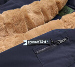 Tmavomodrá dámska zimná bunda parka (CAN-588) odstíny modré XXL (44)