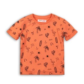 Tričko chlapčenské s krátkym rukávom, Minoti, TB TSHIRT 6, oranžová - 68/80 | 6-12m
