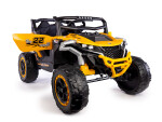 Mamido Mamido Elektrické autíčko Buggy Racing Speed ​​22 žlté | 4x4 | 12V10Ah | 180W | EVA | LED | 2,4 Ghz | ECO koža