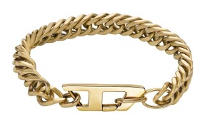 Diesel Výrazný pozlátený náramok z ocele DX1511710